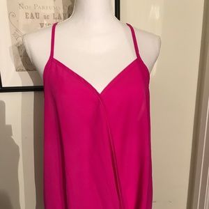 Lily White Hot Pink Silky Tank